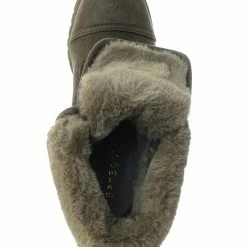 Bamboo Chief14 Sherling Fold Over Combat Boot -Women Faux Fur Ankle High Lace Up Boot New