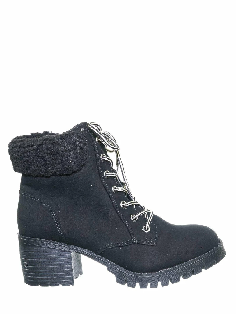 Bamboo Chief19 Mucker Combat Boots W Shearling - Women Faux Fur Lined Sport Bootie New