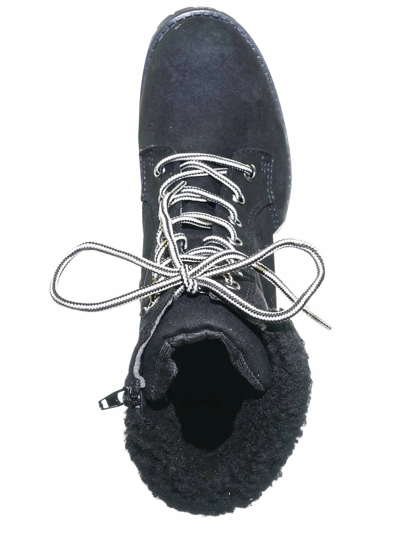 Bamboo Chief19 Mucker Combat Boots W Shearling - Women Faux Fur Lined Sport Bootie New