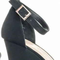 Choice25 By Bamboo Classic Platform Wedge Open Toe Dress Sandal In Gingham & Solid