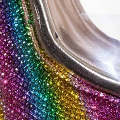 Bamboo Chosen12 Lucite Rhinestone Platform Wedge - Clear Transparent Slipper Sandal New