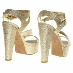 Clarice42S By Bamboo, Chunky Block Heel Sandal, Retro Open Toe Double Strap Shoes