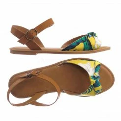 Bamboo New Coastline98 Ankle Strap Flat Sandal - Women Summer Slip On Shoes