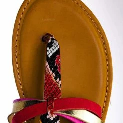 Bamboo Combo25 Strappy Gladiator Sandal - Women Festival Multi Color Thong Flat Shoes