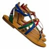 Bamboo Combo25 Strappy Gladiator Sandal - Women Festival Multi Color Thong Flat Shoes