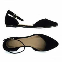 Bamboo Confess01 Trimmed Outsole Flat W Double Open Shank D'Orsay & Ankle Strap New