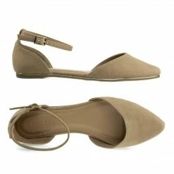 Bamboo Confess01 Trimmed Outsole Flat W Double Open Shank D'Orsay & Ankle Strap New