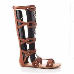 Crossing03 By Bamboo, Open Toe Mid Calf Slip On Zipper Gladiator Flat Sandal New