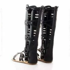 Crossing03 By Bamboo, Open Toe Mid Calf Slip On Zipper Gladiator Flat Sandal New
