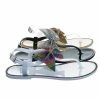 Bamboo New Crystal04 Rhinestone Jelly Thong Sandal - Womens Flat Crystal Embellished Shoes