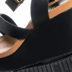 Bamboo Cuddle03 Vintage Stained Worn Out Platform Wedge Ankle Strap Open Toe Sandal New