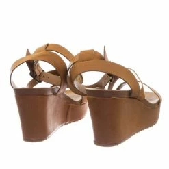Bamboo Cuddle03 Vintage Stained Worn Out Platform Wedge Ankle Strap Open Toe Sandal New