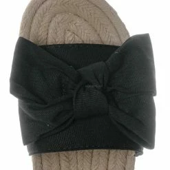 Bamboo Demeter01 Espadrille Flat Slide In Sandal - Bow Tie Braided Rope Slipper New