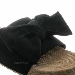 Bamboo Demeter01 Espadrille Flat Slide In Sandal - Bow Tie Braided Rope Slipper New