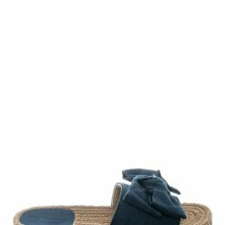 Bamboo Demeter01 Espadrille Flat Slide In Sandal - Bow Tie Braided Rope Slipper New