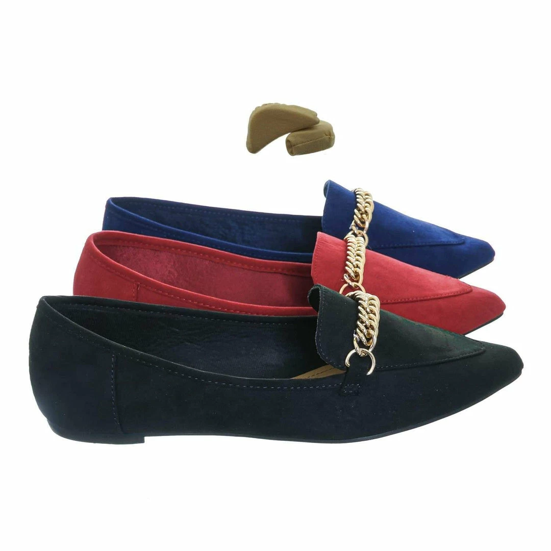 Bamboo New Diary38 Pointed Toe Loafer W Chain - Women Slip On Flats