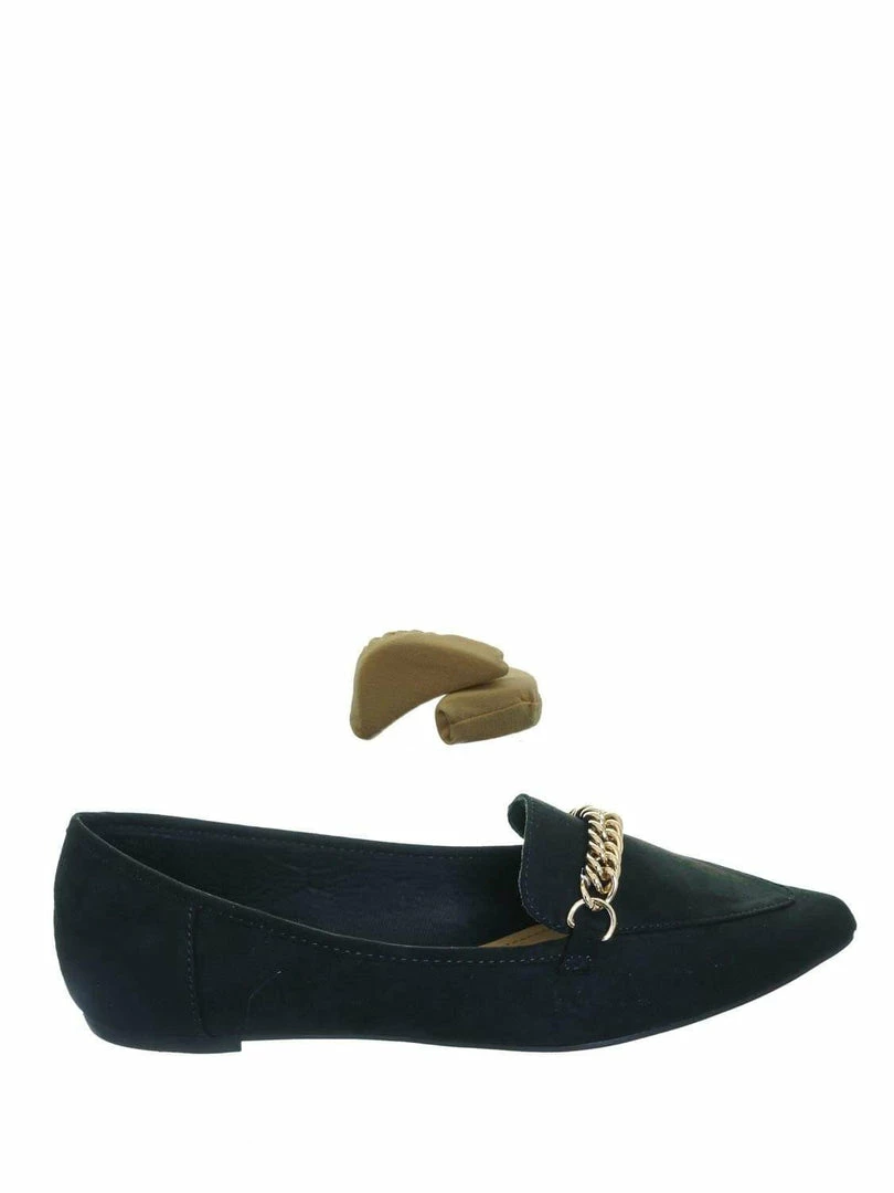Bamboo New Diary38 Pointed Toe Loafer W Chain - Women Slip On Flats