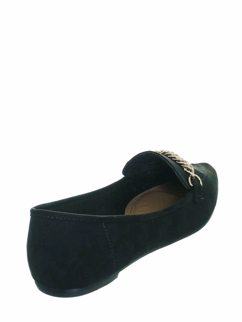Bamboo New Diary38 Pointed Toe Loafer W Chain - Women Slip On Flats