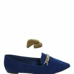 Bamboo New Diary38 Pointed Toe Loafer W Chain - Women Slip On Flats