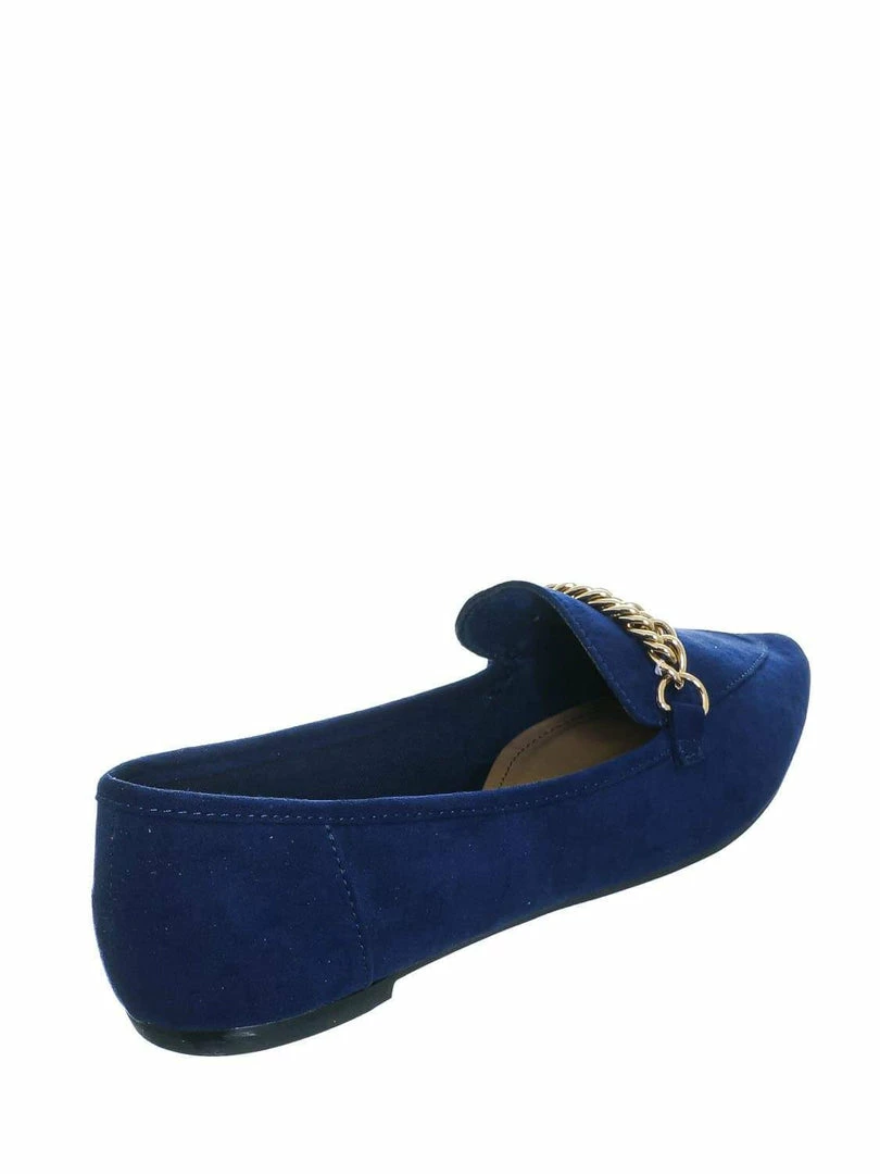 Bamboo New Diary38 Pointed Toe Loafer W Chain - Women Slip On Flats