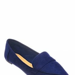 Bamboo New Diary42 Pointed Toe Penny Loafer - Womens Flat Slip On Oxford Moccasins