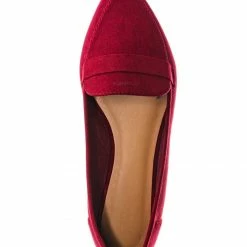 Bamboo New Diary42 Pointed Toe Penny Loafer - Womens Flat Slip On Oxford Moccasins