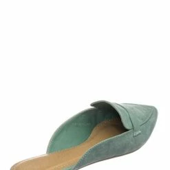 Bamboo New Diary55 Pointed Toe Flat Mule - Women Slide In Backless Loafer W Parallel Band