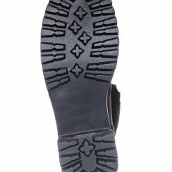 Bamboo Edison05 Shearling Military Combat Bootie -Faux Fur Collar Lace Up Lug Sole Shoe New