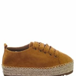 Bamboo New Farm78 Flatform Espadrilles Fashion Sneakers - Womens Laced Up Platforms