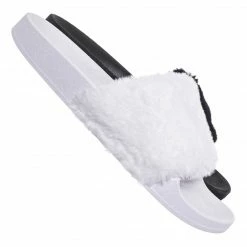 Bamboo Flatter15 Faux Fur Neon Molded Slipper Sandal - Women Slide In Slides Flats New