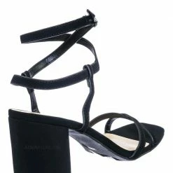 Bamboo New Forever20 Wraparound Strappy Block Heel Sandal- Women Gladiator Ankle Wrap Shoes