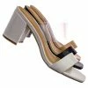 Bamboo Forever31 Lucite Chunky Block Heel Slides - Womens Open Squared Toe Mules