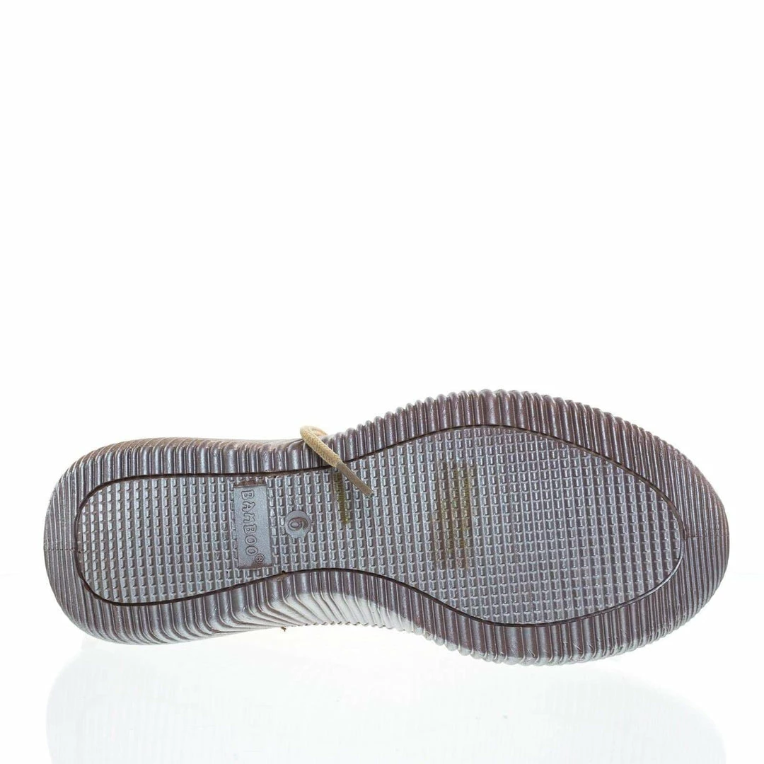 Bamboo New Forward03 Snakeskin Embossed Prints, Lace Up Sneaker W Ribbed Outsole