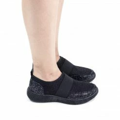 Bamboo Forward14 Slip On Glitter Fashion Sneaker, Elastic And Glitter New