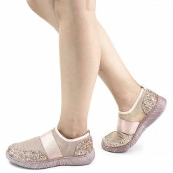 Bamboo Forward14 Slip On Glitter Fashion Sneaker, Elastic And Glitter New