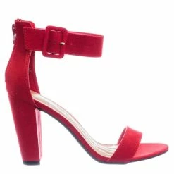 Bamboo New Frenzy60 Classic Chunky Block Heel Dress Sandal W Ankle Strap