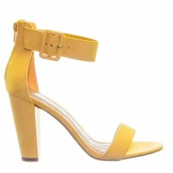 Bamboo New Frenzy60 Classic Chunky Block Heel Dress Sandal W Ankle Strap