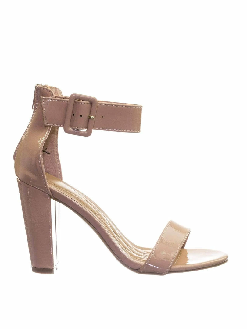 Bamboo New Frenzy60 Classic Chunky Block Heel Dress Sandal W Ankle Strap