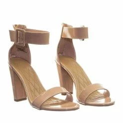 Bamboo New Frenzy60 Classic Chunky Block Heel Dress Sandal W Ankle Strap