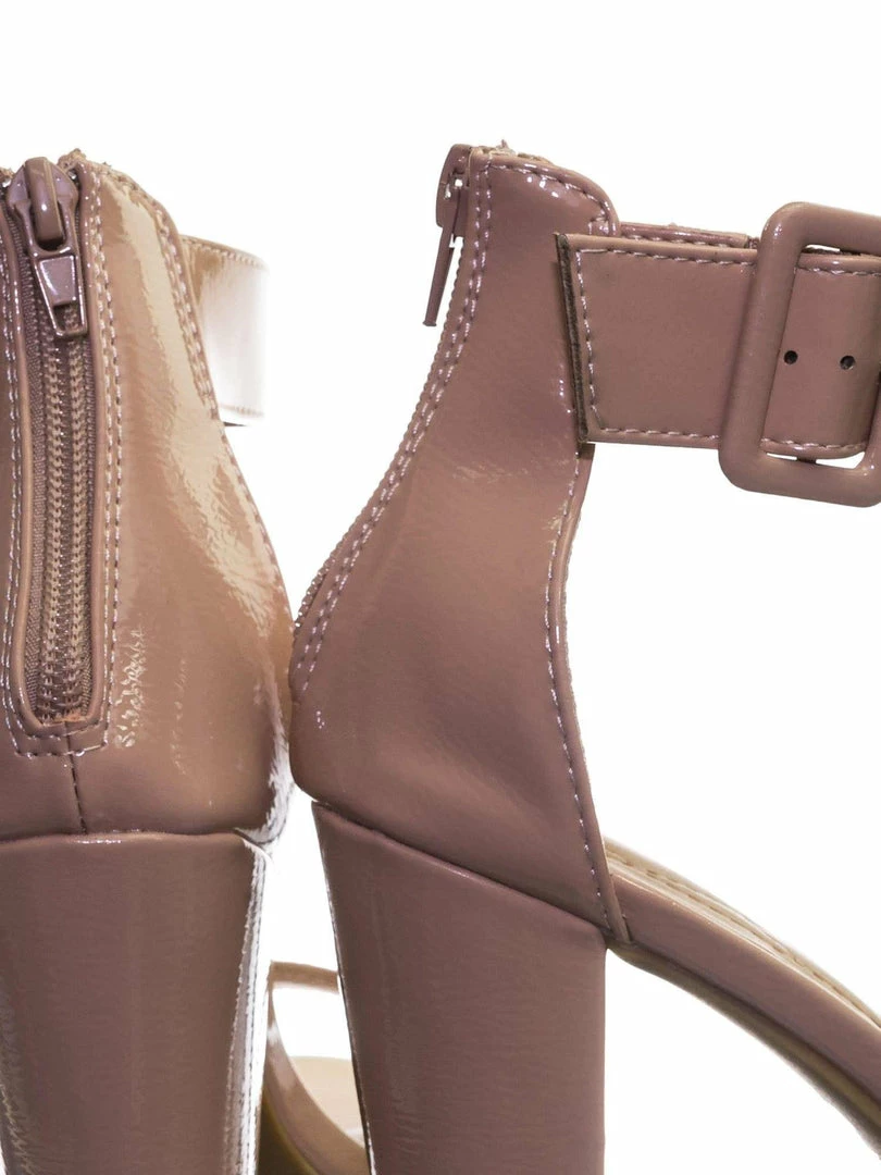 Bamboo New Frenzy60 Classic Chunky Block Heel Dress Sandal W Ankle Strap