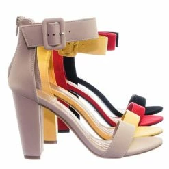Bamboo New Frenzy60 Classic Chunky Block Heel Dress Sandal W Ankle Strap