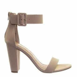 Bamboo New Frenzy60 Classic Chunky Block Heel Dress Sandal W Ankle Strap