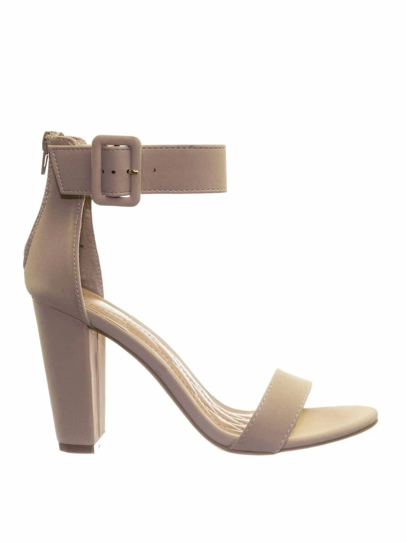 Bamboo New Frenzy60 Classic Chunky Block Heel Dress Sandal W Ankle Strap