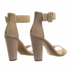 Bamboo New Frenzy60 Classic Chunky Block Heel Dress Sandal W Ankle Strap