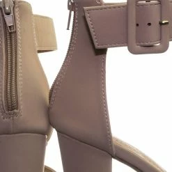 Bamboo New Frenzy60 Classic Chunky Block Heel Dress Sandal W Ankle Strap