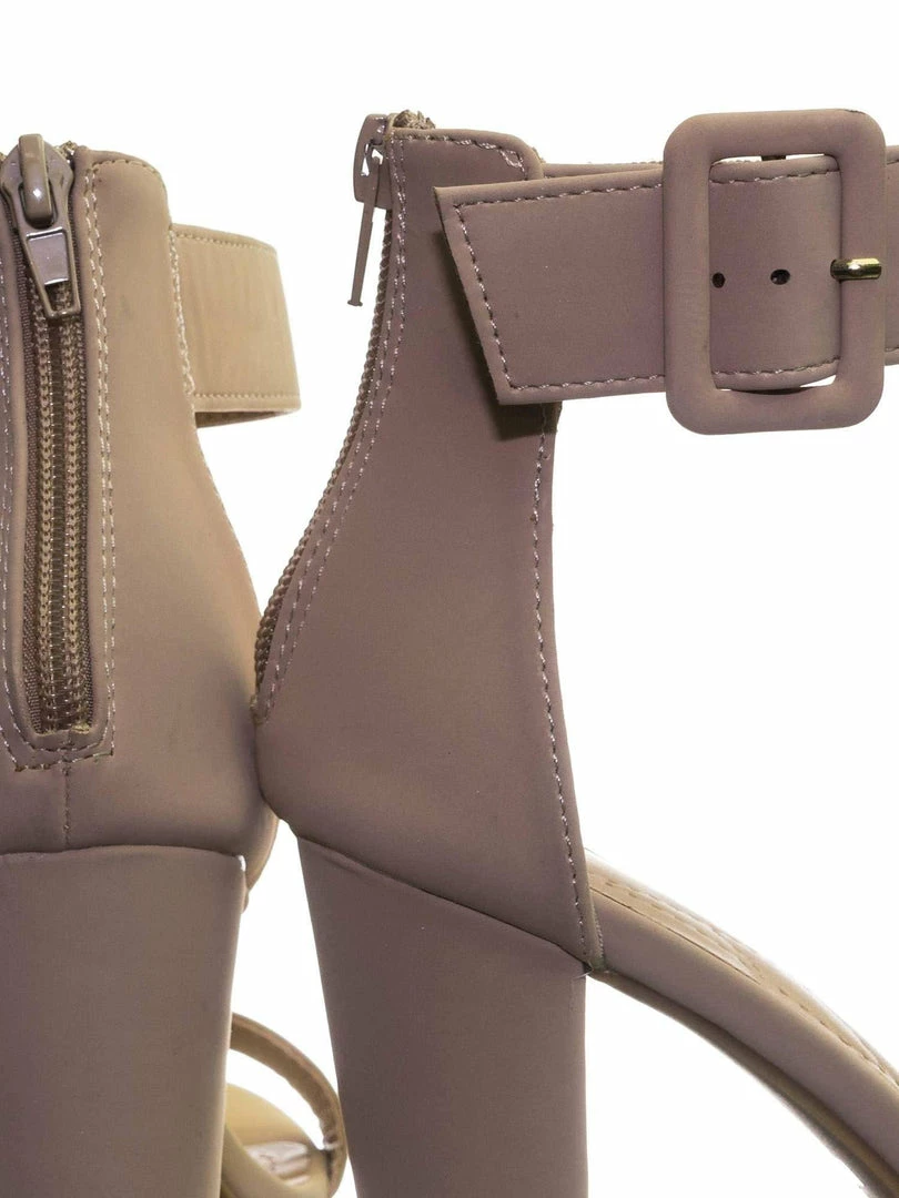 Bamboo New Frenzy60 Classic Chunky Block Heel Dress Sandal W Ankle Strap