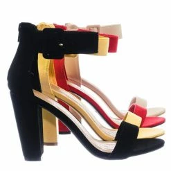 Bamboo New Frenzy60 Classic Chunky Block Heel Dress Sandal W Ankle Strap