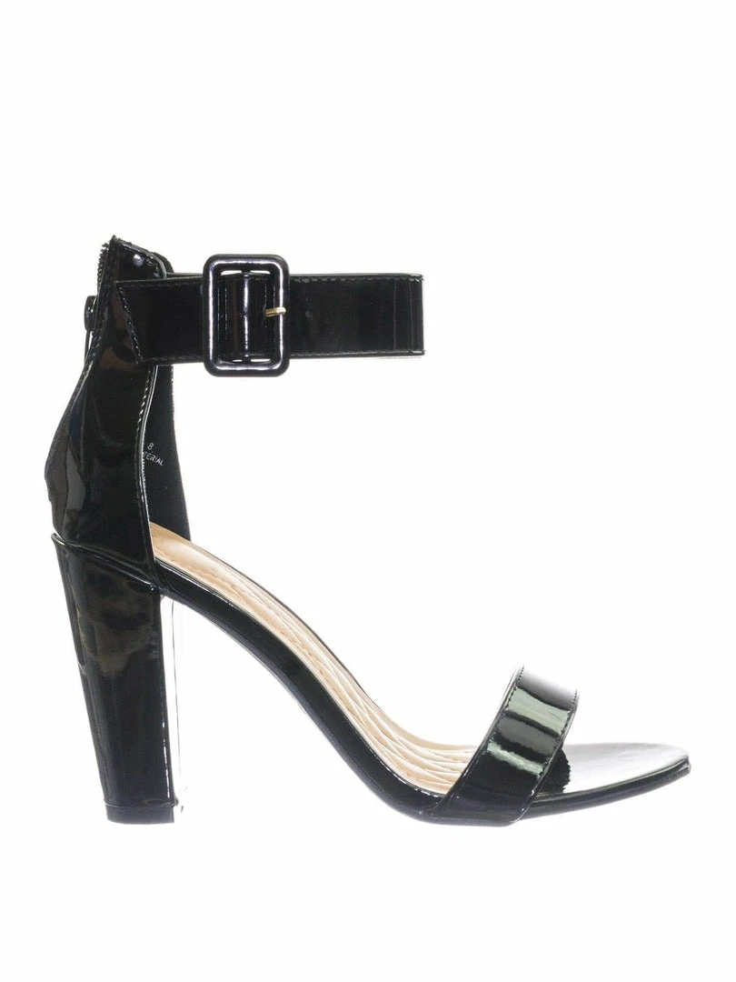 Bamboo New Frenzy60 Classic Chunky Block Heel Dress Sandal W Ankle Strap