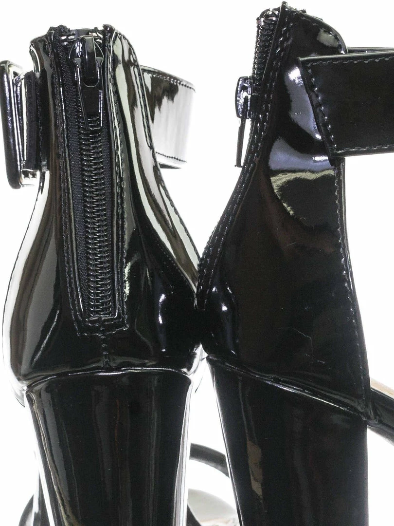 Bamboo New Frenzy60 Classic Chunky Block Heel Dress Sandal W Ankle Strap