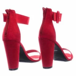 Bamboo New Frenzy60 Classic Chunky Block Heel Dress Sandal W Ankle Strap